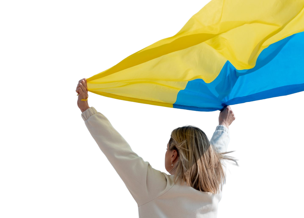 Жінка з прапором України
